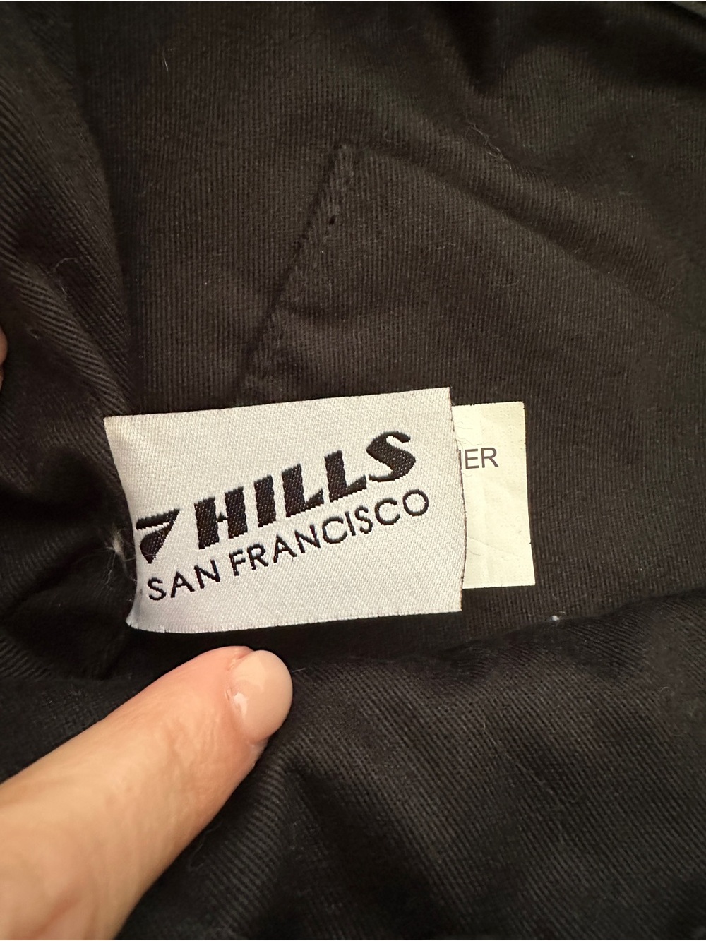 Seven Hills SF Black Leather Drawstring Backpack Bag - Picture 4 of 7